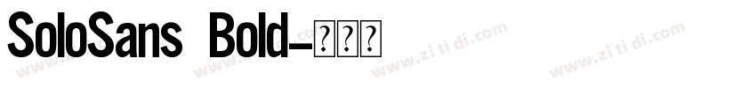 SoloSans Bold字体转换